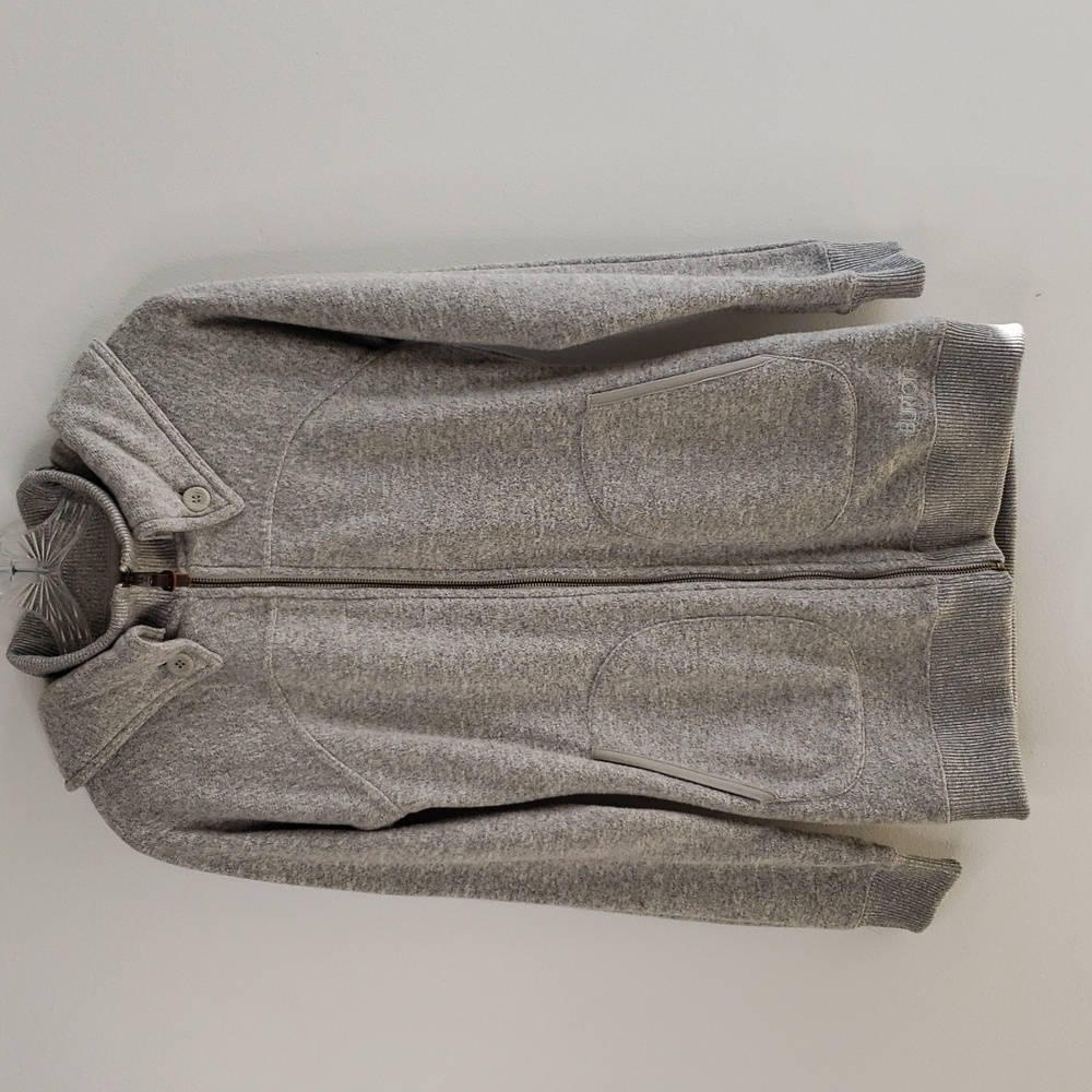 Burton Minx DryRide‎ full zip fleece hooded jacket gray size small